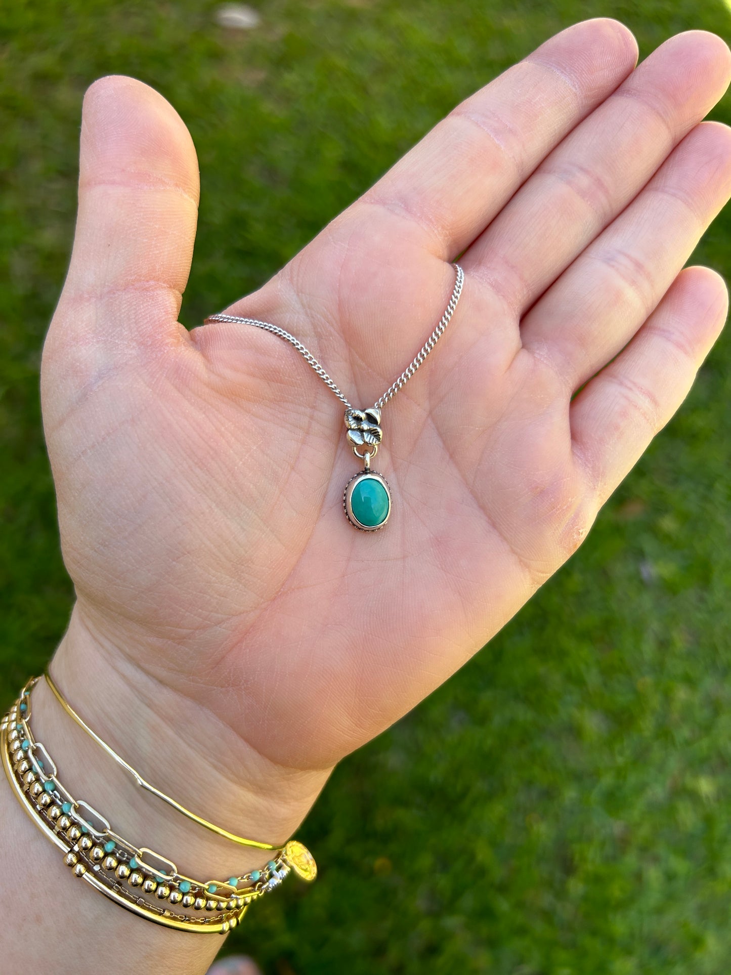 Flower Turquoise Pendant