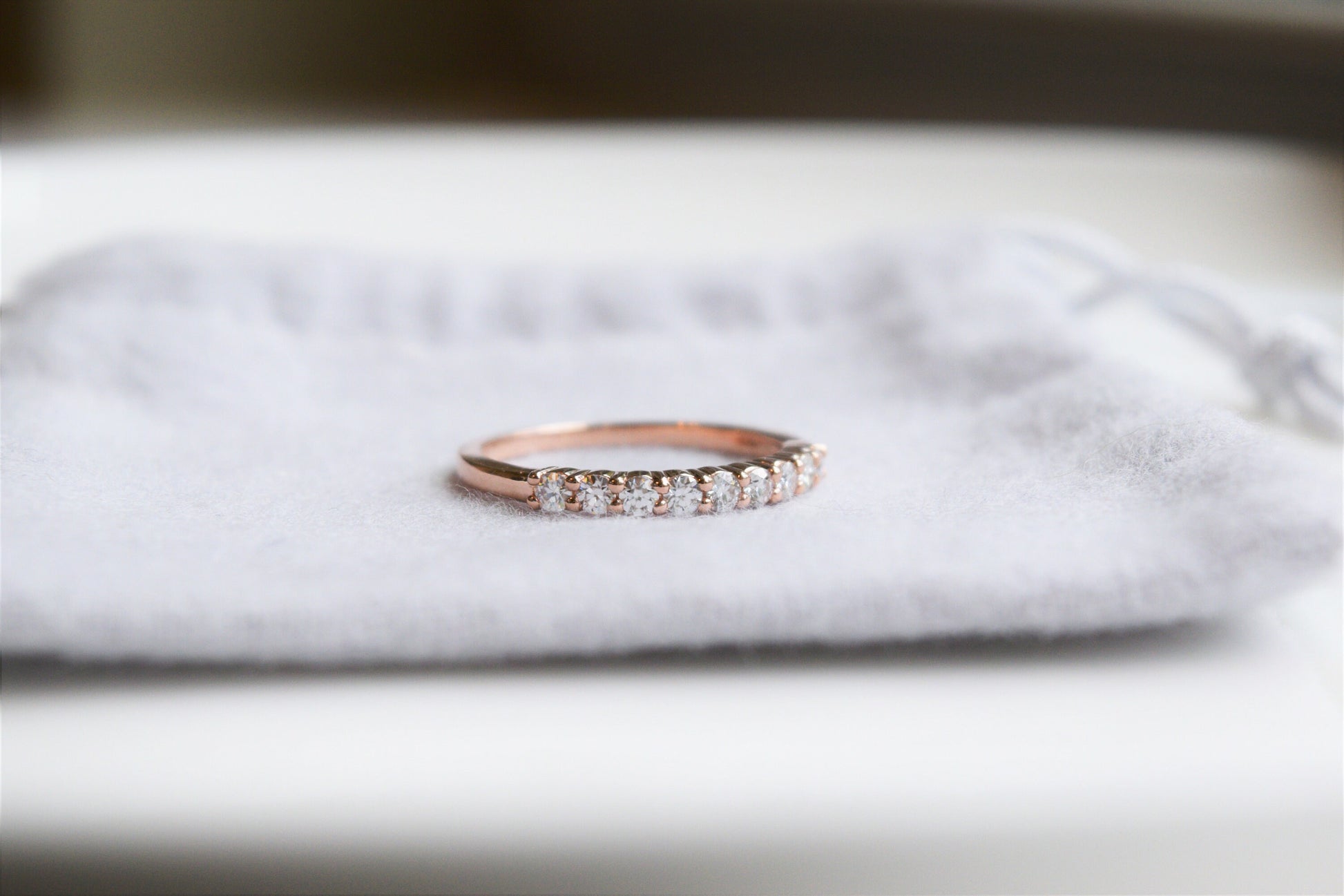 Diamond Wedding Band, Moissanite Wedding Band, White, Yellow or Rose Gold Ring, Wedding Ring