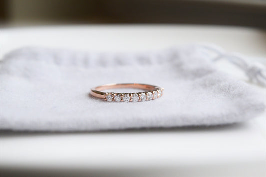 Diamond Wedding Band, Moissanite Wedding Band, White, Yellow or Rose Gold Ring, Wedding Ring