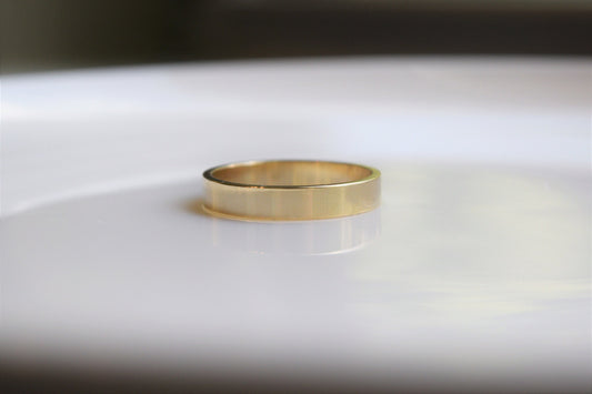 Gold Wedding Band, Classic Solid Gold Wedding Ring, 10kt Gold Rose, White or Yellow, 100% Recycled Gold Free Shipping